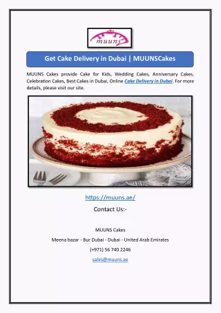 get cake delivery in dubai muunscakes
