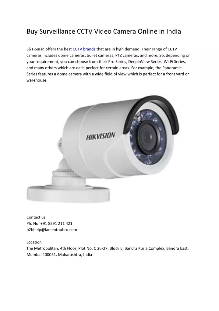 buy surveillance cctv video camera online in india