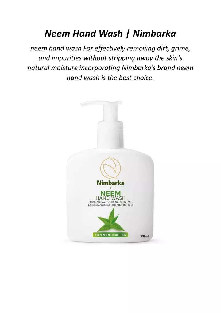 neem hand wash nimbarka