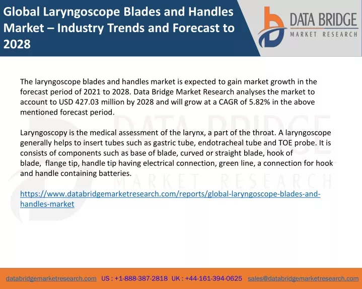 global laryngoscope blades and handles market