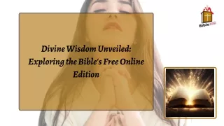 Divine Wisdom Unveiled Exploring the Bible's Free Online Edition Bible தமிழ்