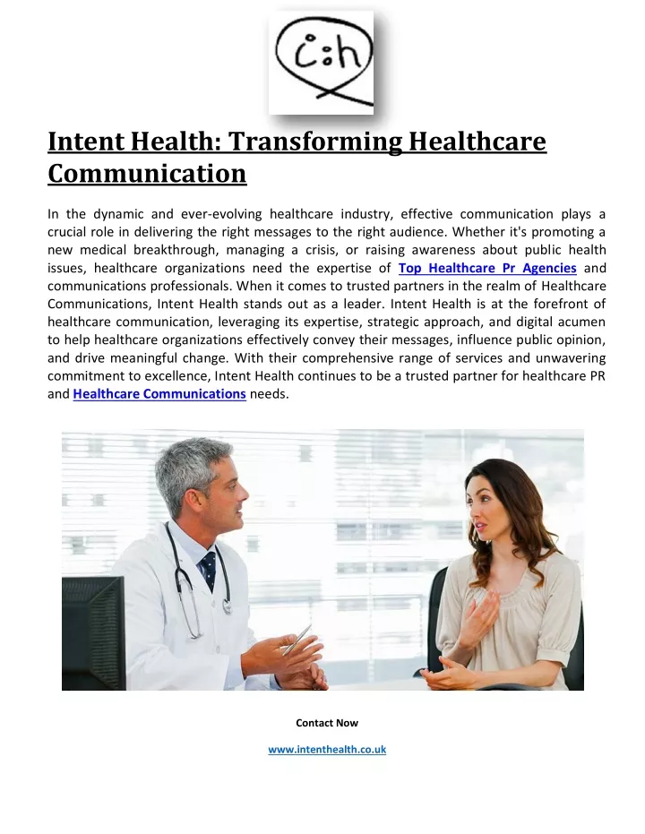 intent health transforming healthcare