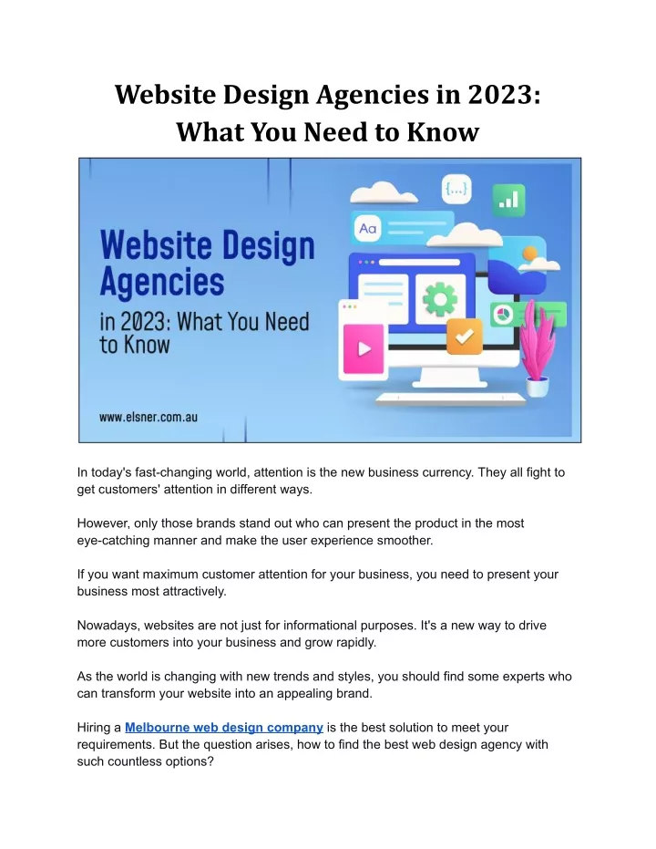 website design agencies in 2023 what you need