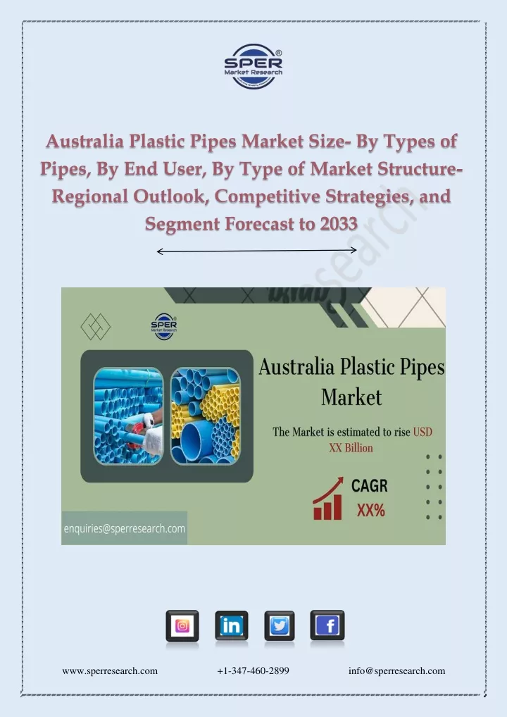 australia plastic pipes market size by types