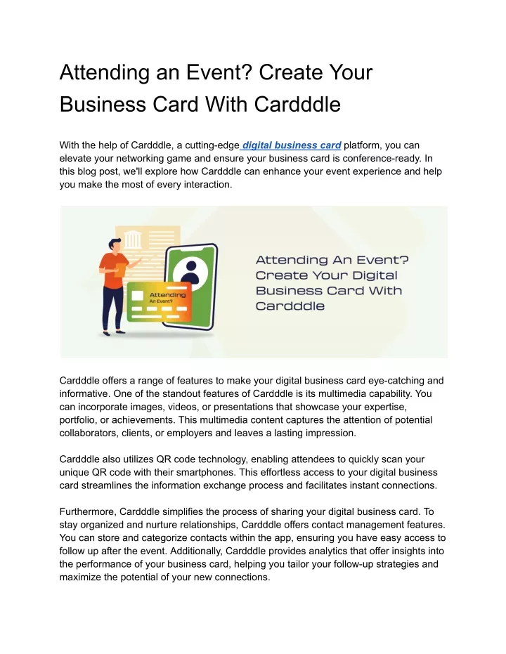 attending an event create your business card with