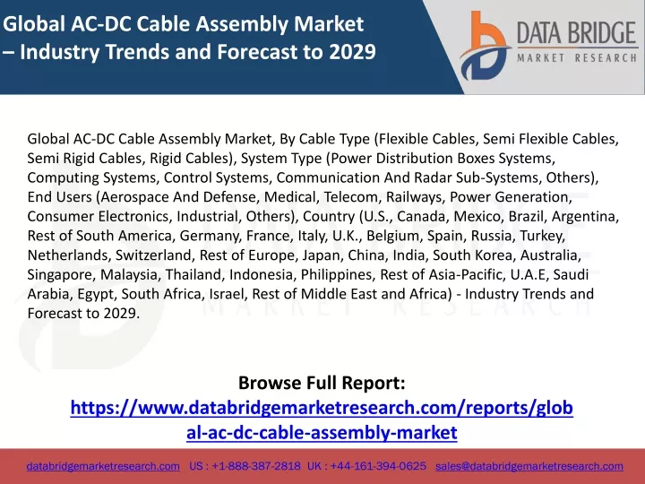 global ac dc cable assembly market industry