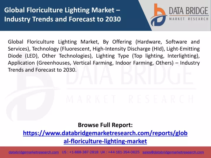 global floriculture lighting market industry