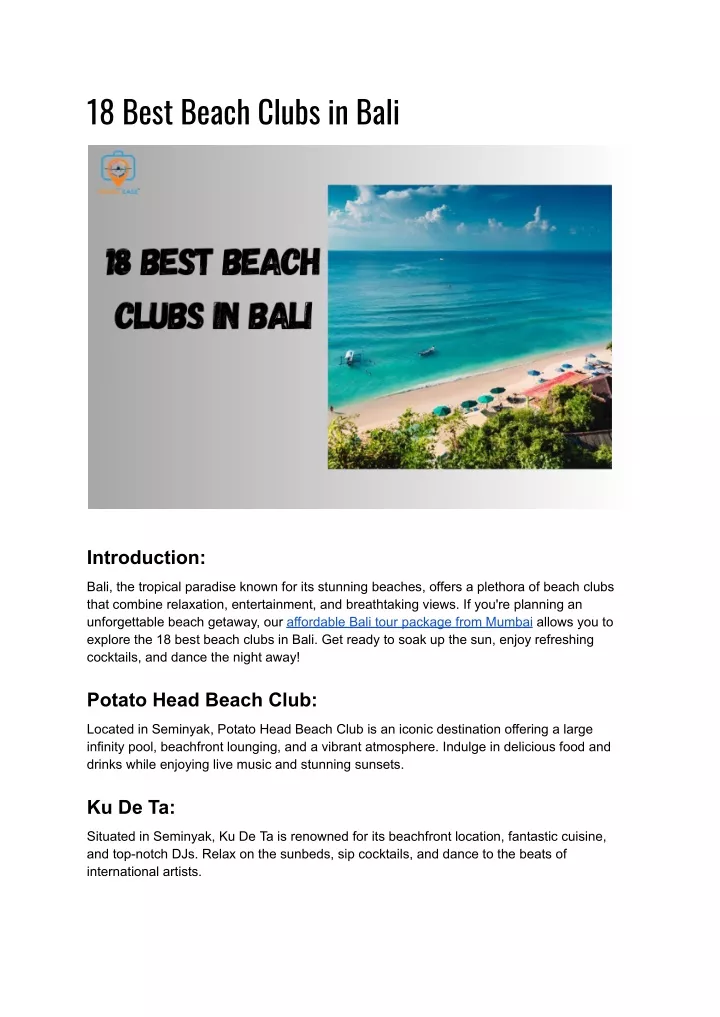 18 best beach clubs in bali