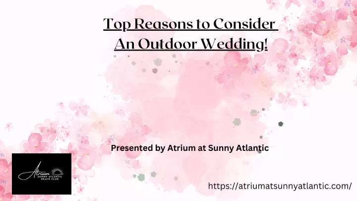 top reasons to consider an outdoor wedding