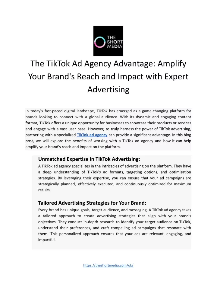 the tiktok ad agency advantage amplify your brand