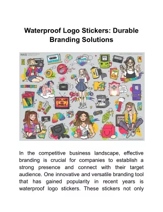 Waterproof Logo Stickers_ Durable Branding Solutions