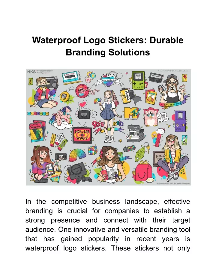 waterproof logo stickers durable branding