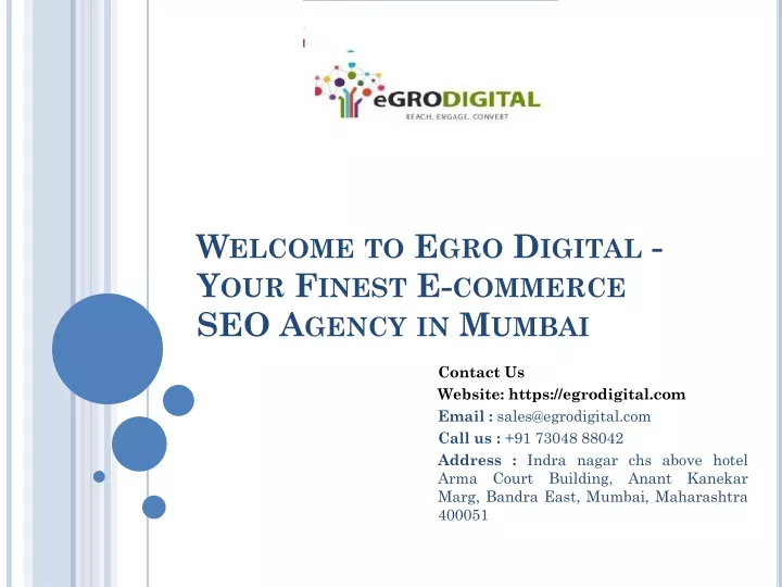 welcome to egro digital your finest e commerce seo agency in mumbai