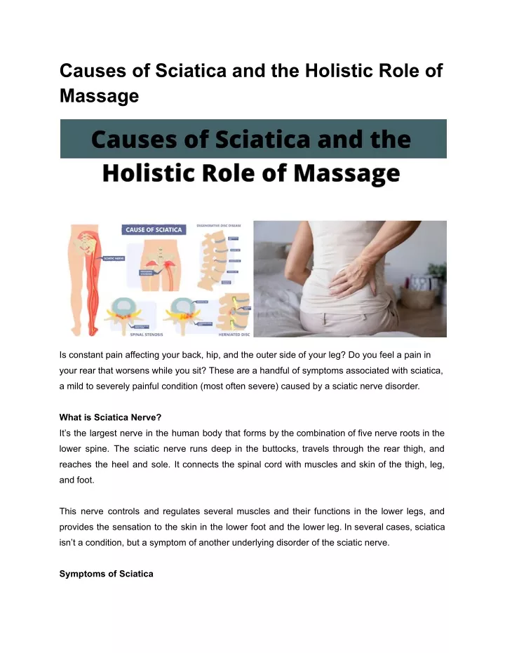 causes of sciatica and the holistic role