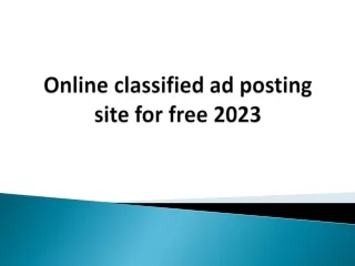 Online classified ad posting site for free 2023