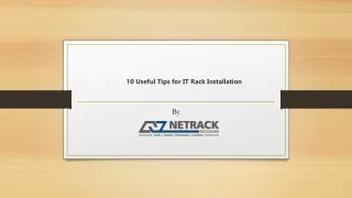 10 Useful Tips for IT Rack Installation