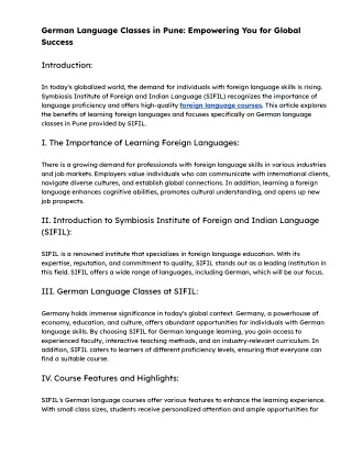 german language classes in pune empowering