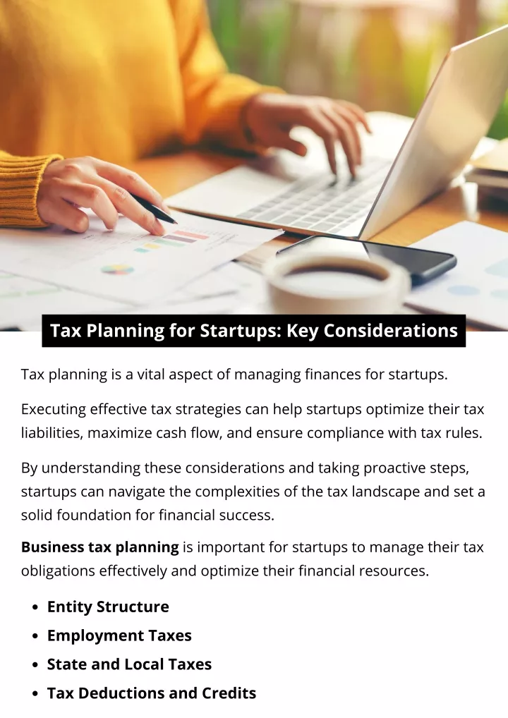 tax planning for startups key considerations