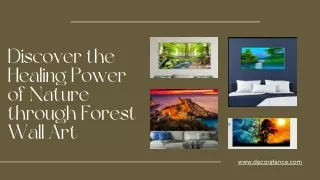 Discover the Healing Power of Nature through Forest Wall Art