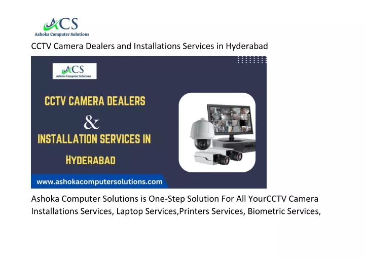 cctv camera dealers and installations services