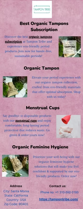 Best Organic Tampons Subscription