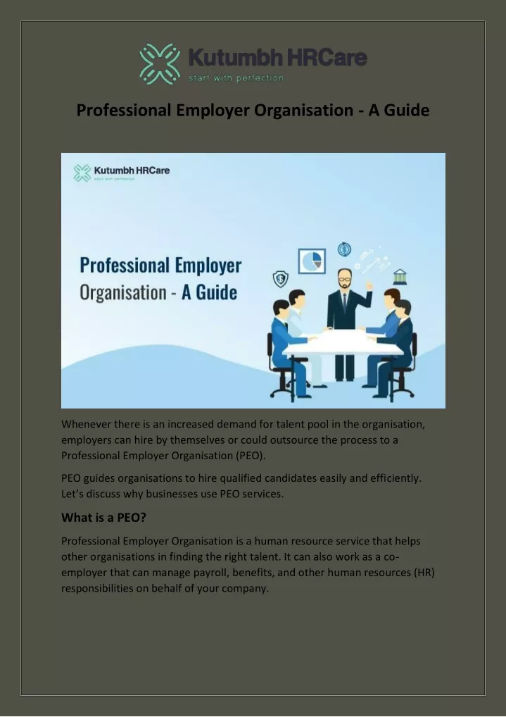 professional employer organisation a guide