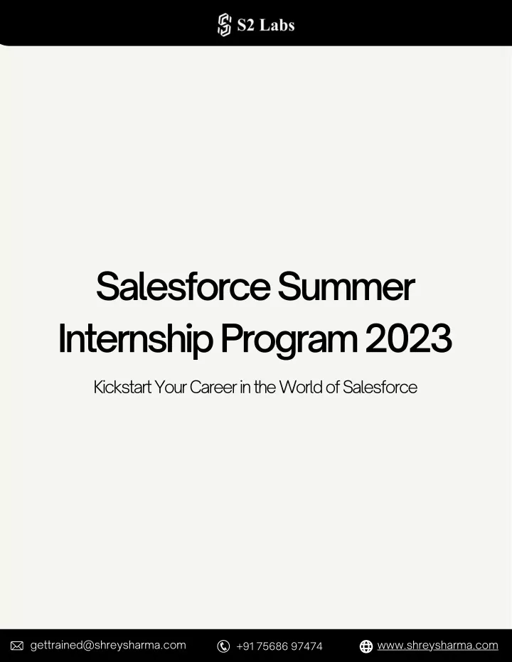 salesforce summer internship program 2023