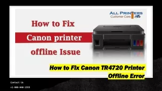 How to Fix Canon TR4720 Printer Offline Error