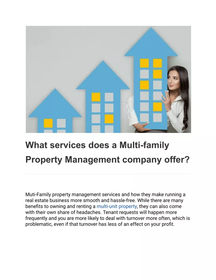 what services does a multi family property