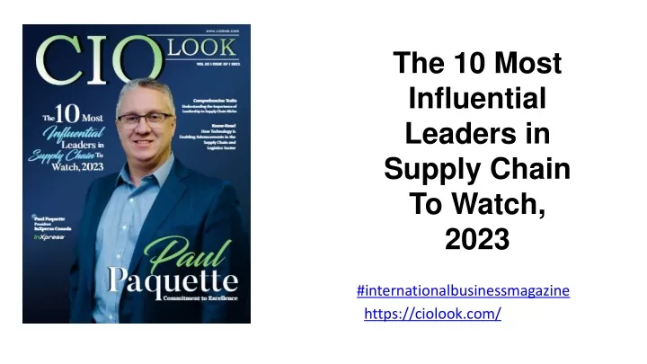 the 10 most influential leaders in supply chain