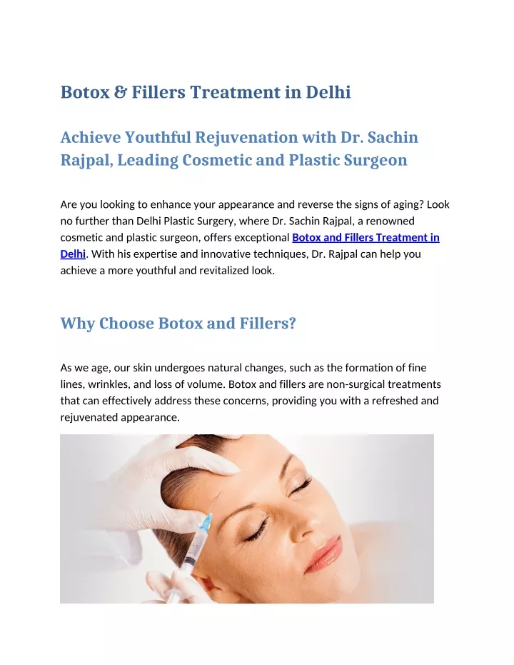 botox fillers treatment in delhi