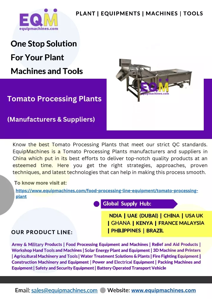 tomato processing plants