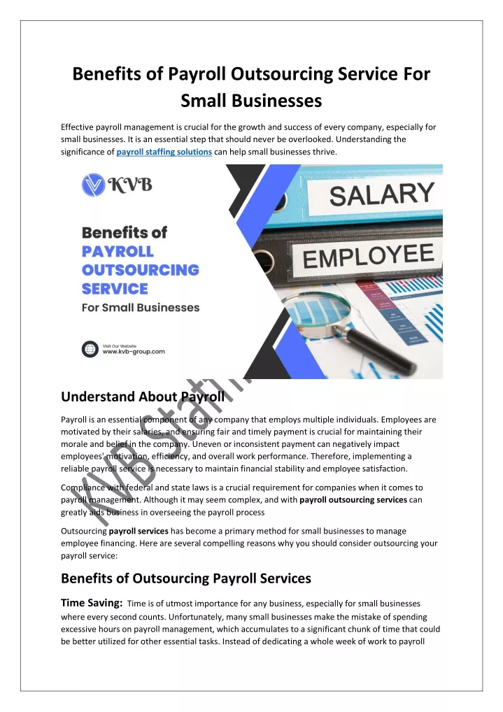 benefits of payroll outsourcing service for small