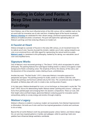 reveling in color and form a deep dive into henri