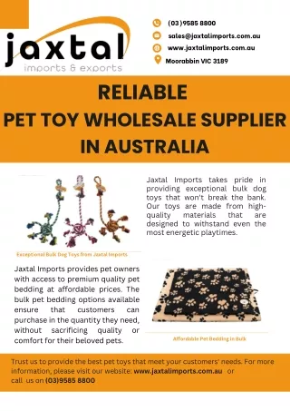 Reliable Pet Toy Wholesale Supplier in Australia