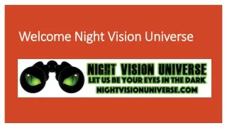 Night Vision Universe - Your Destination for Cutting-Edge Optics and Night Visio