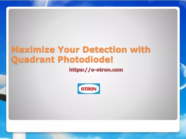 maximize your detection with quadrant photodiode