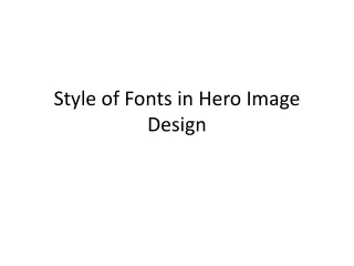 style of fonts in hero image design