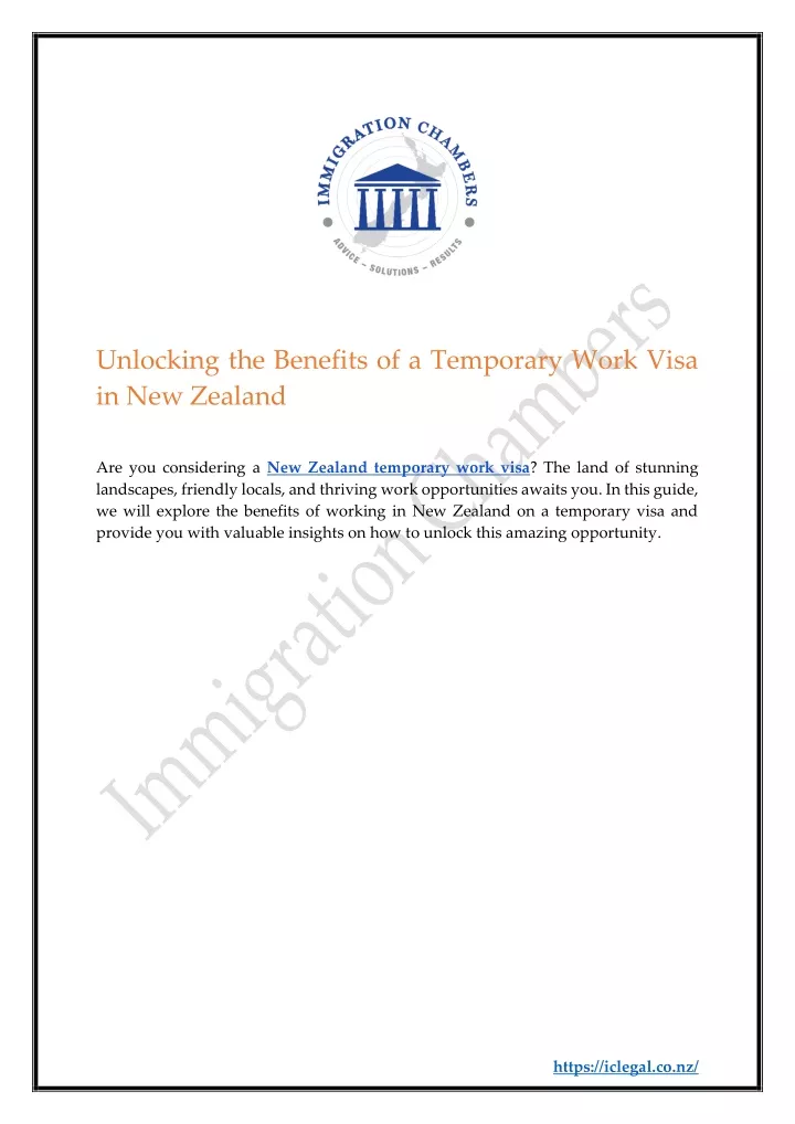 unlocking the benefits of a temporary work visa
