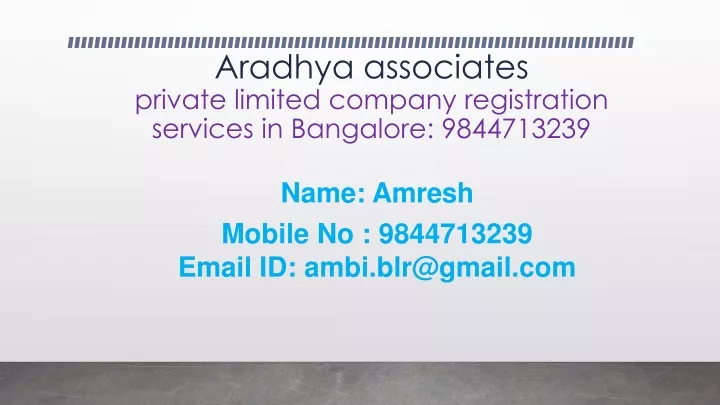aradhya associates private limited company