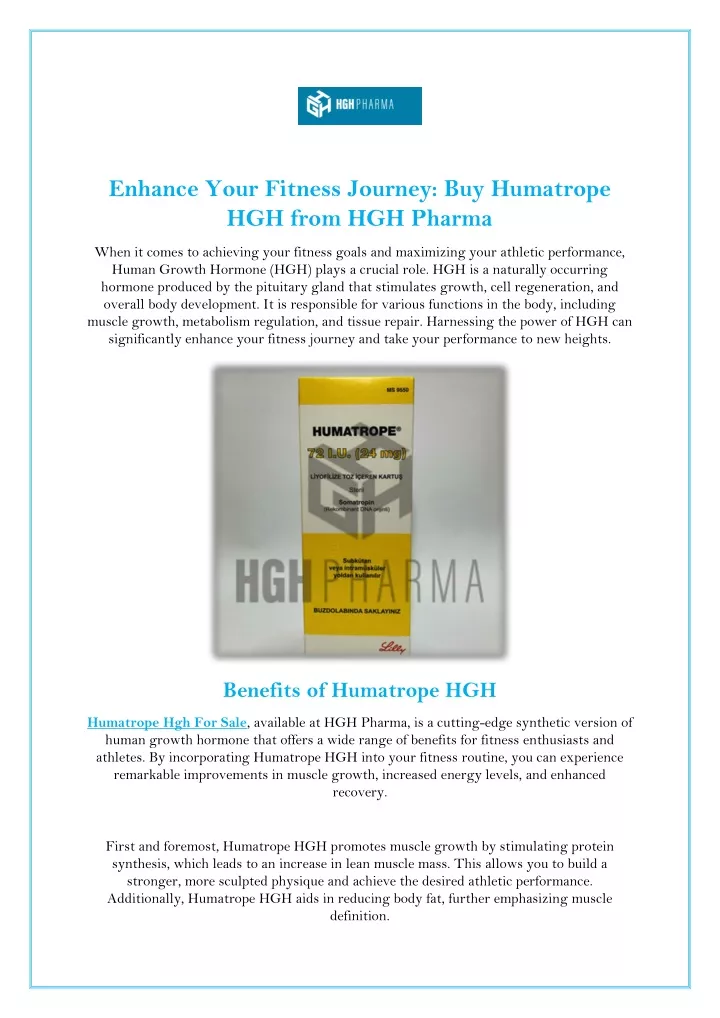 enhance your fitness journey buy humatrope