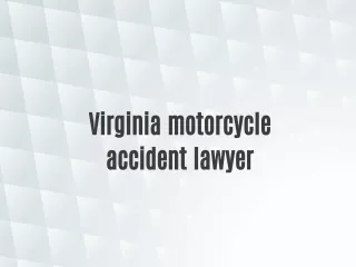 Virginia motorcycle accident lawyer