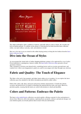 Latest kurtis collection online