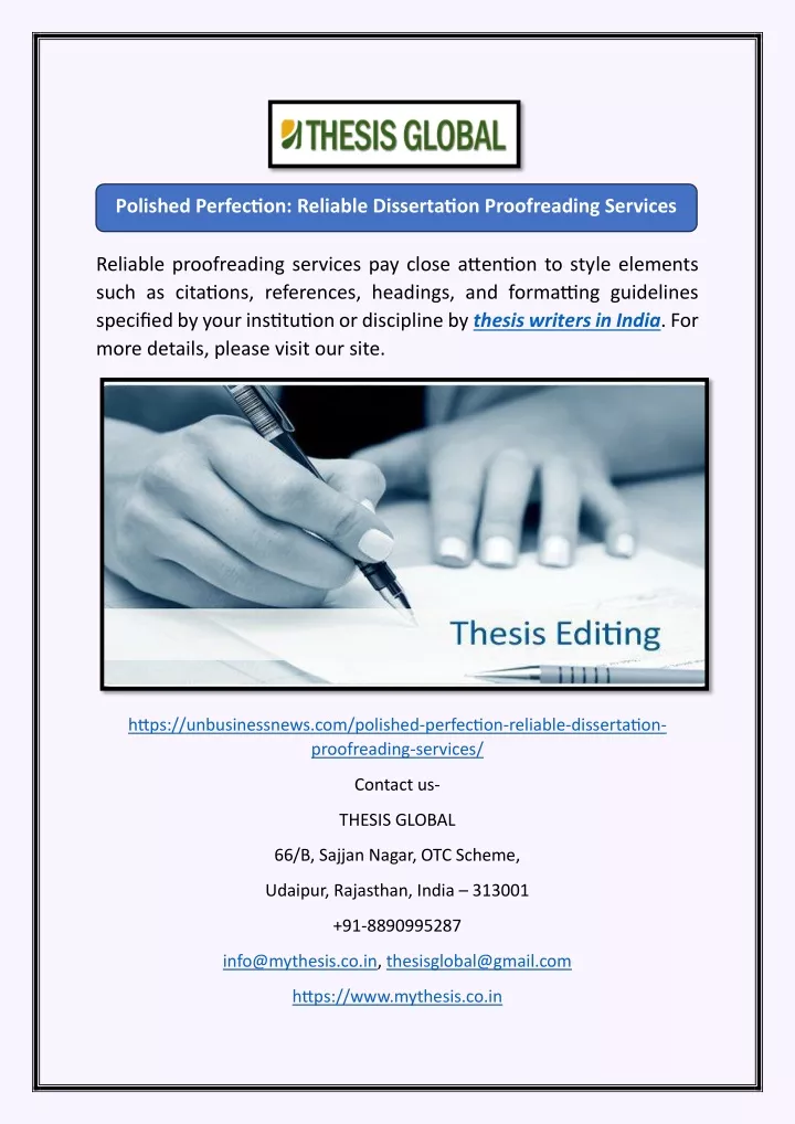 polished perfection reliable dissertation