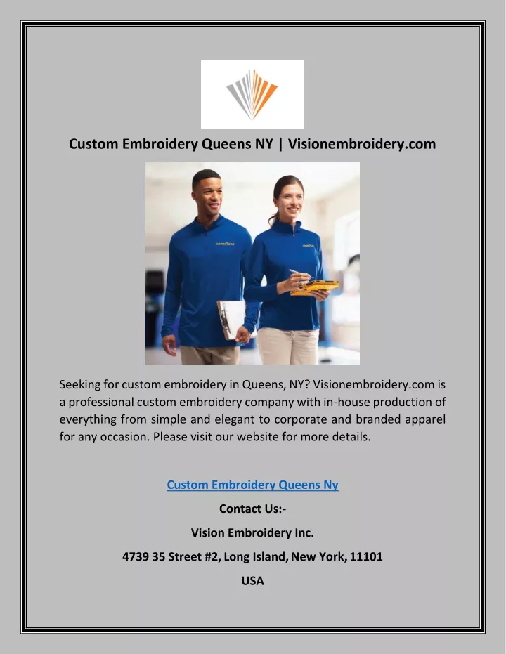 custom embroidery queens ny visionembroidery com