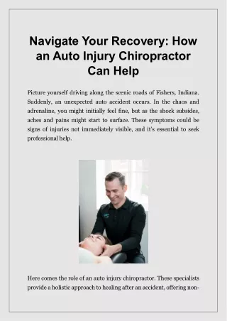 navigate your recovery how an auto injury