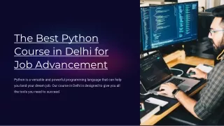 The Best Python Course in Delhi for Job Advancement