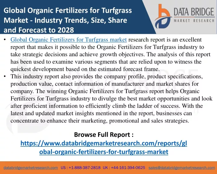global organic fertilizers for turfgrass market