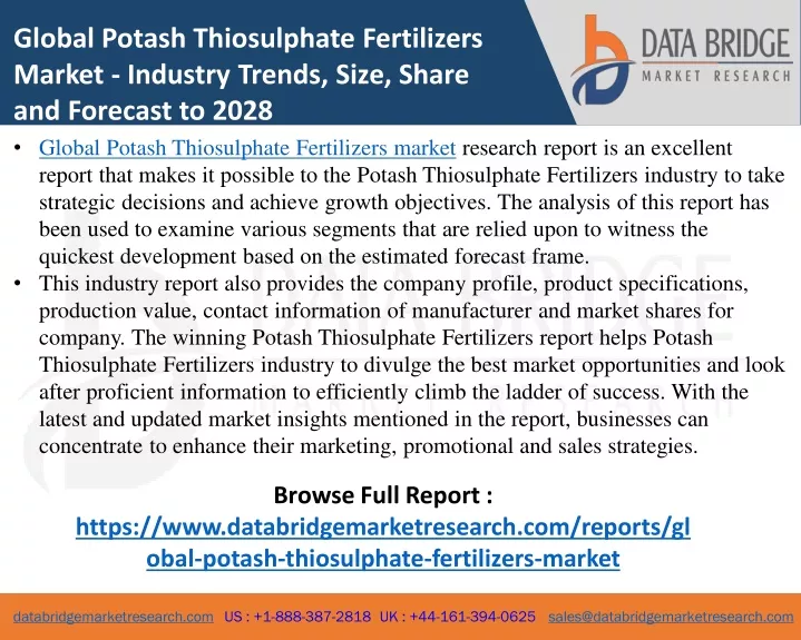 global potash thiosulphate fertilizers market