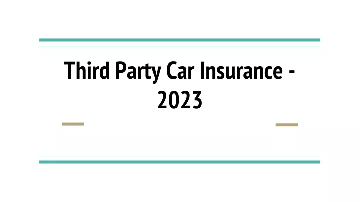 third party car insurance 2023